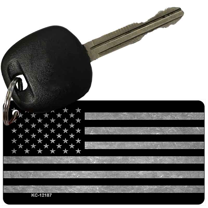 American Flag Novelty Metal Key Chain KC-12187 2.25" x 1.125" Key Chain (KC)