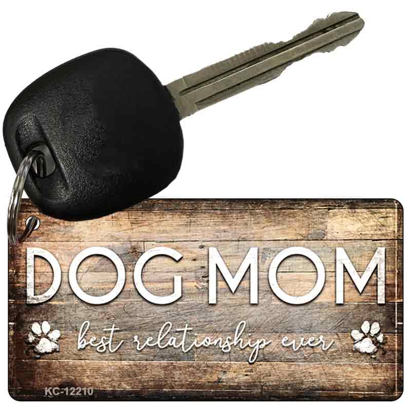 Dog Mom Novelty Metal Key Chain KC-12210 2.25" x 1.125" Key Chain (KC)