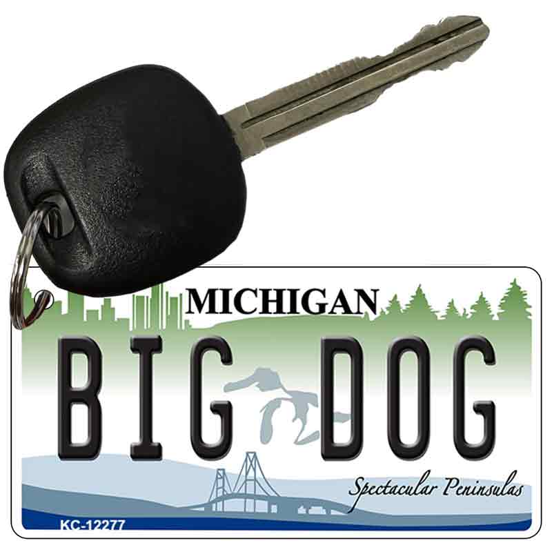Michigan Big Dog Novelty Metal Key Chain KC-12277