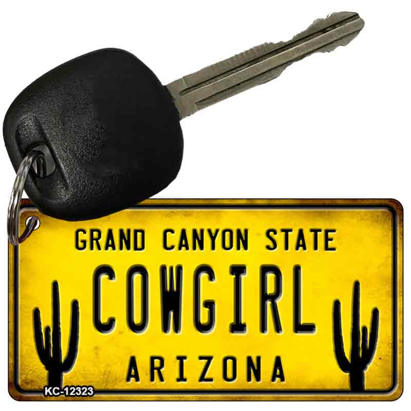 Arizona Cowgirl Novelty Metal Key Chain KC-12323