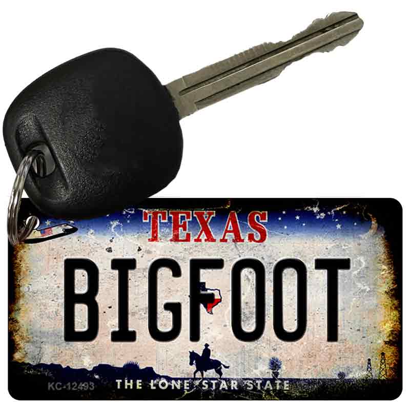 Bigfoot Texas Novelty Metal Key Chain KC-12493