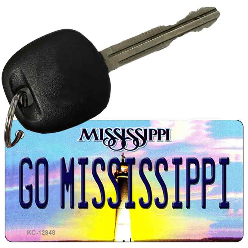 Go Mississippi Novelty Metal Key Chain KC-12848