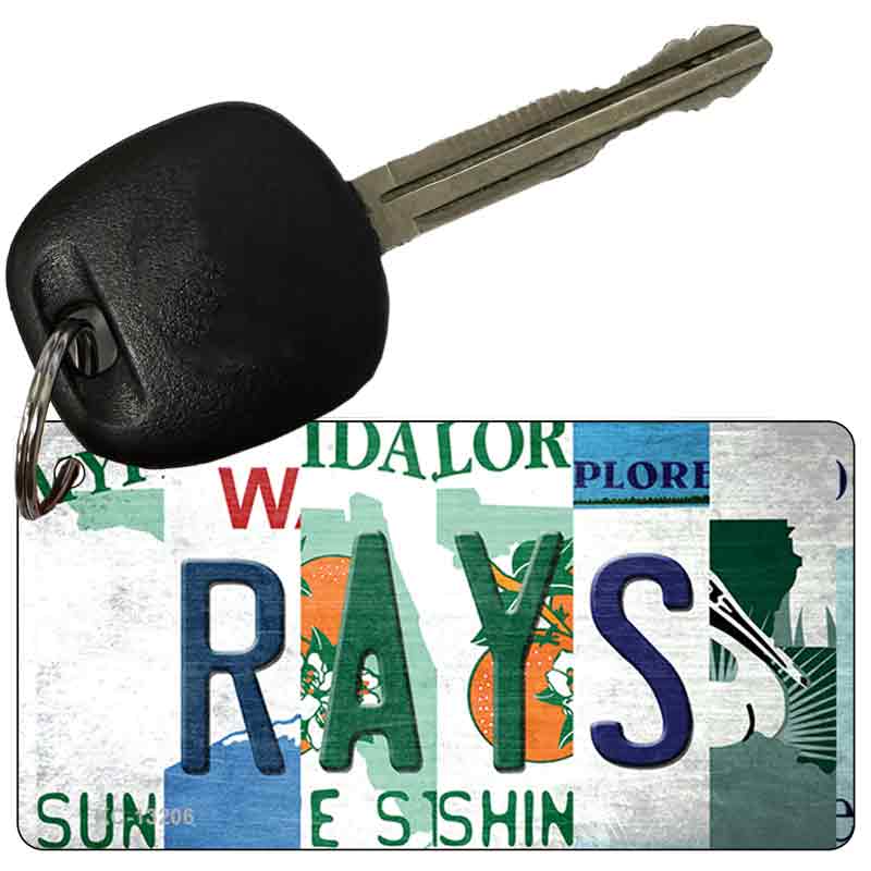 Rays Strip Art Novelty Metal Key Chain KC-13206