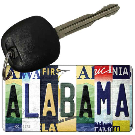 Alabama Strip Art Novelty Metal Key Chain KC-13272