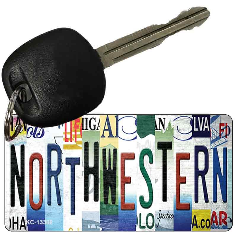 Northwestern Strip Art Novelty Metal Key Chain KC-13308