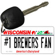 Number 1 Brewers Fan Novelty Metal Key Chain KC-13532