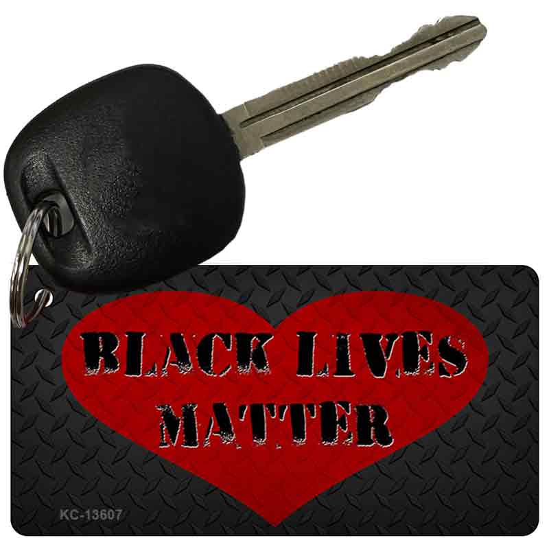 Black Lives Matter Heart Novelty Metal Key Chain KC-13607