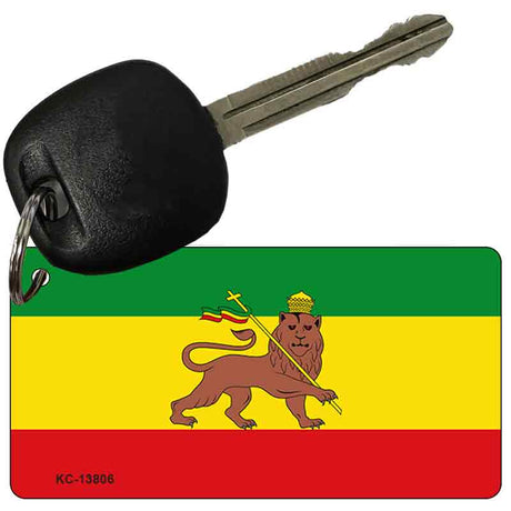 Ethiopia Flag Novelty Metal Key Chain 2.25" x 1.125" Key Chain (KC)
