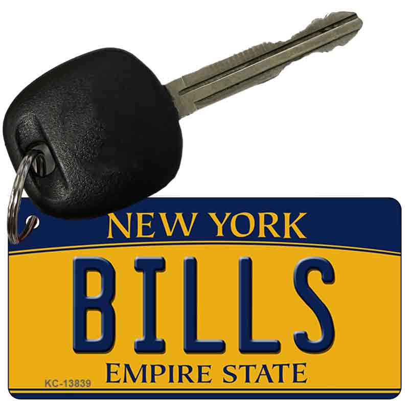 Bills NY Yellow Novelty Metal Key Chain