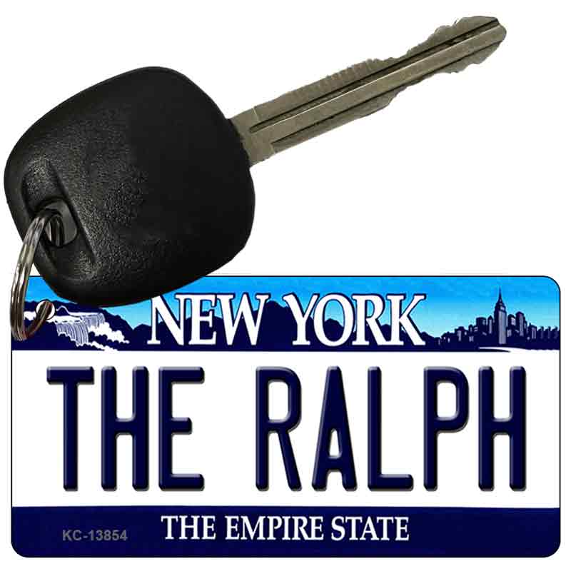 The Ralph NY Blue Novelty Metal Key Chain
