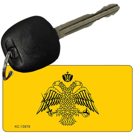 Byzantine Empire Flag Yellow Novelty Metal Key Chain 2.25" x 1.125" Key Chain (KC)