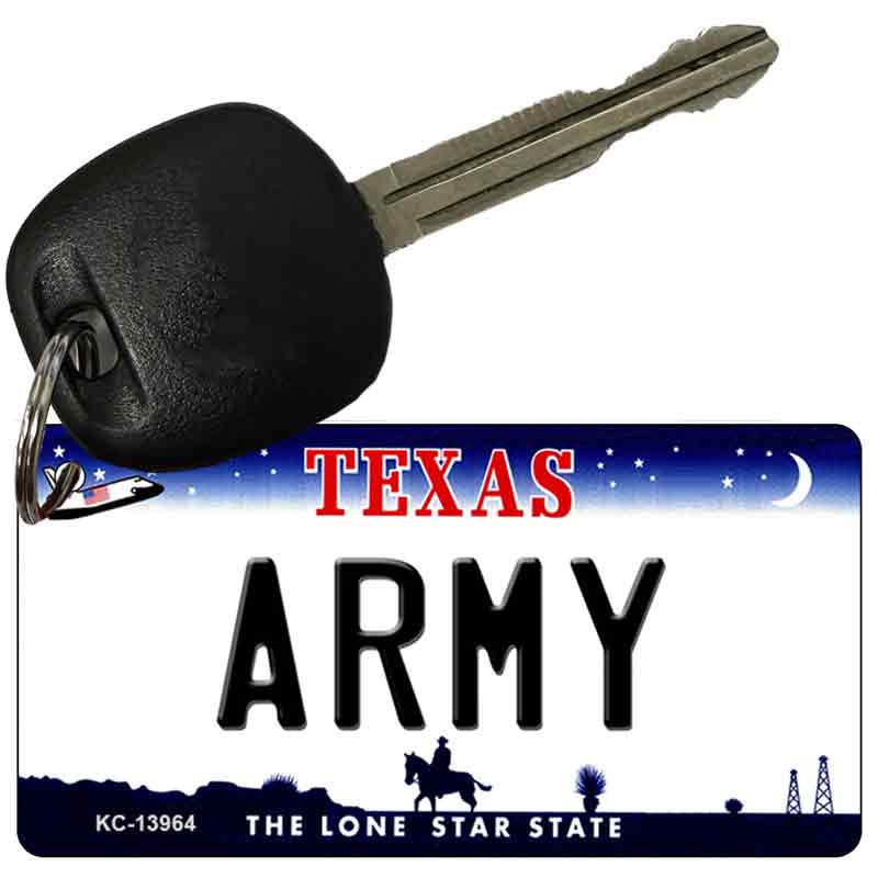 Texas Army Novelty Metal Key Chain