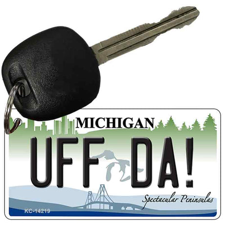 Uff Da Michigan Novelty Metal Key Chain