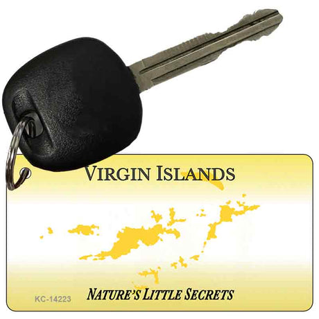 Virgin Islands Blank Novelty Metal Key Chain 2.25" x 1.125" Key Chain (KC)