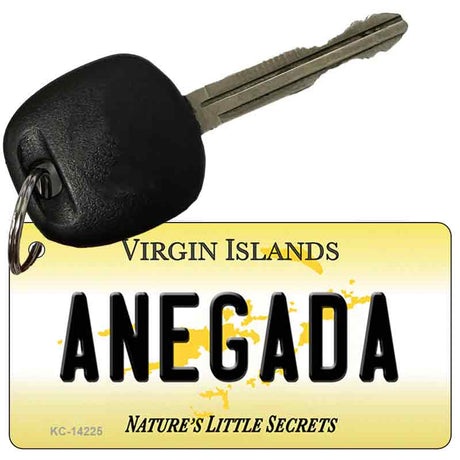 Virgin Islands Anegada Novelty Metal Key Chain 2.25" x 1.125" Key Chain (KC)