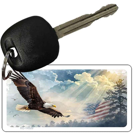 Sunrays & Eagle Novelty Aluminum Key Chain KC-14520 2.25" x 1.125" Key Chain (KC)