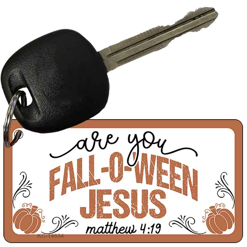 Fall-o-ween Jesus Novelty Aluminum Key Chain KC-14534
