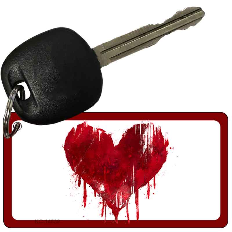 Bloody Heart Novelty Aluminum Key Chain KC-14538