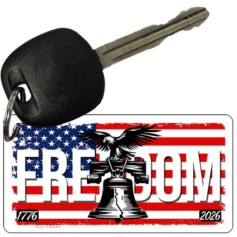Freedom Liberty Bell Novelty Aluminum Key Chain KC-14547 2.25" x 1.125" Key Chain (KC)