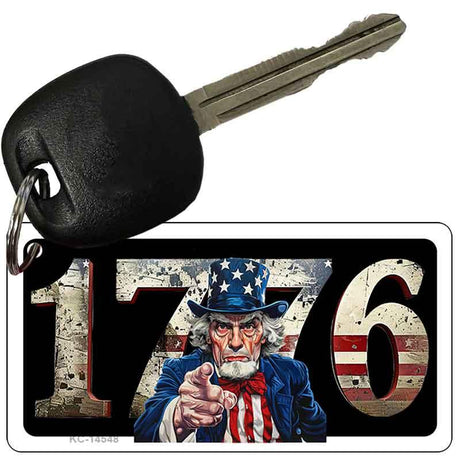1776 Uncle Sam Novelty Aluminum Key Chain KC-14548 2.25" x 1.125" Key Chain (KC)