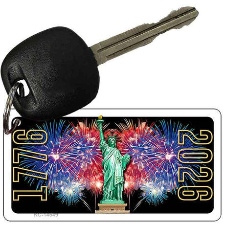 Lady Liberty Fireworks Novelty Aluminum Key Chain KC-14549 2.25" x 1.125" Key Chain (KC)