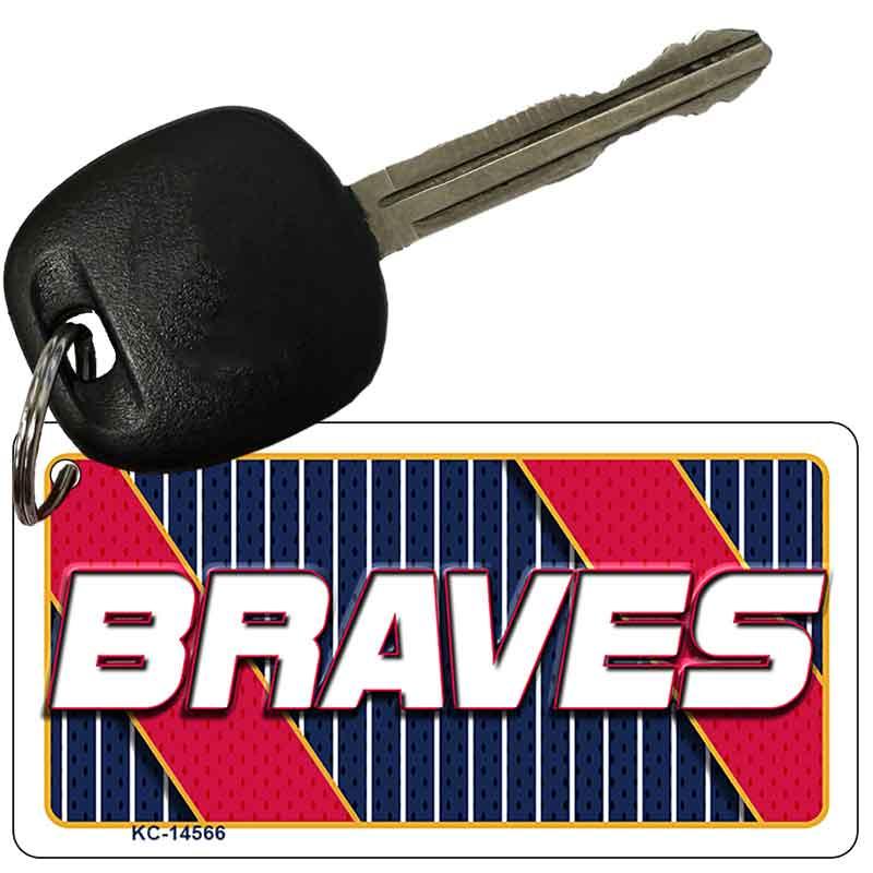 BRAVES Graphic Novelty Aluminum Key Chain KC-14566 2.25" x 1.125" Key Chain (KC)