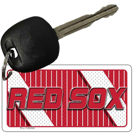 RED SOX Graphic Novelty Aluminum Key Chain KC-14568 2.25" x 1.125" Key Chain (KC)
