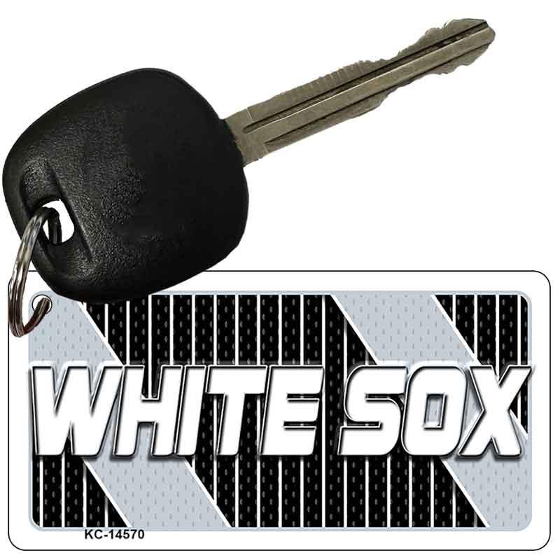 WHITE SOX Graphic Novelty Aluminum Key Chain KC-14570 2.25" x 1.125" Key Chain (KC)