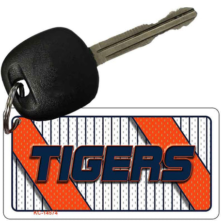 TIGERS Graphic Novelty Aluminum Key Chain KC-14574 2.25" x 1.125" Key Chain (KC)
