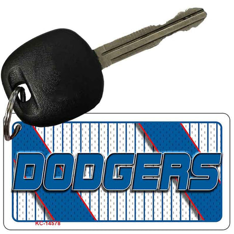 DODGERS Graphic Novelty Aluminum Key Chain KC-14578 2.25" x 1.125" Key Chain (KC)