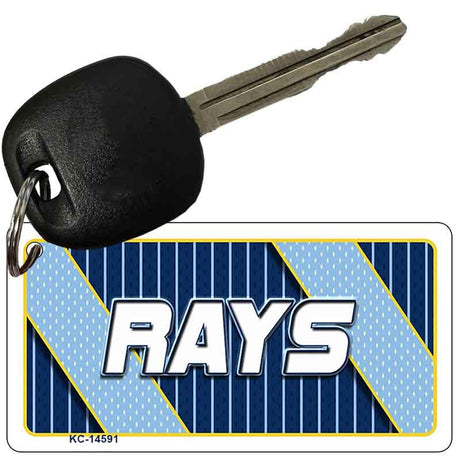 Key with a 'RAYS' branded keychain on a white background
