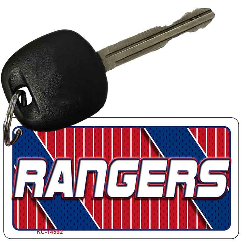 RANGERS Graphic Novelty Aluminum Key Chain KC-14592 2.25" x 1.125" Key Chain (KC)
