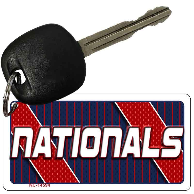 NATIONALS Graphic Novelty Aluminum Key Chain KC-14594 2.25" x 1.125" Key Chain (KC)