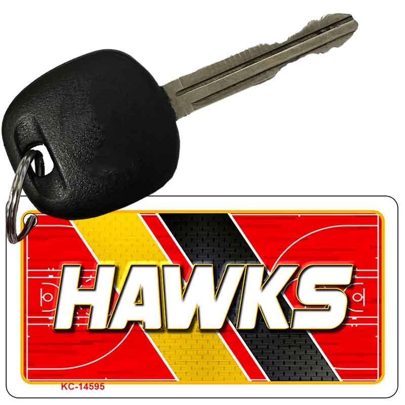 HAWKS Graphic Novelty Aluminum Key Chain KC-14595 2.25" x 1.125" Key Chain (KC)