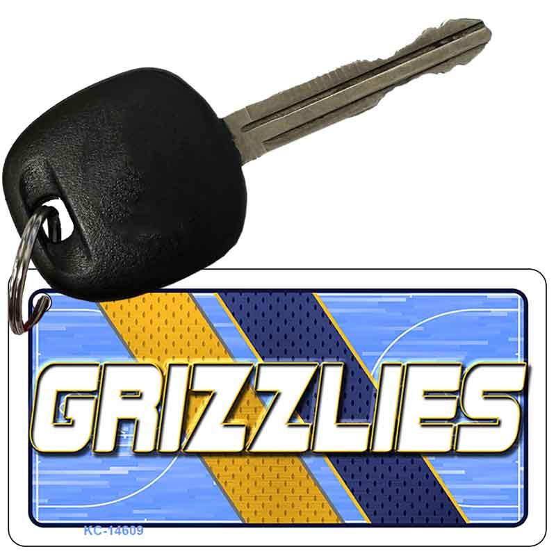 GRIZZLIES Graphic Novelty Aluminum Key Chain KC-14609 2.25" x 1.125" Key Chain (KC)
