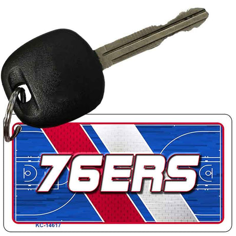 76ERS Graphic Novelty Aluminum Key Chain KC-14617 2.25" x 1.125" Key Chain (KC)