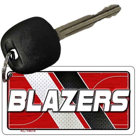 BLAZERS Graphic Novelty Aluminum Key Chain KC-14619 2.25" x 1.125" Key Chain (KC)