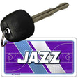 Key with a 'Jazz' logo keychain on a white background