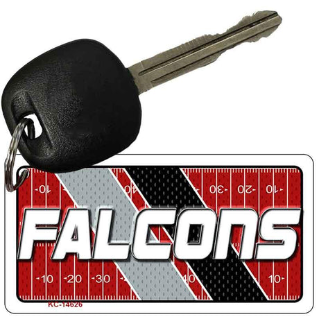 FALCONS Graphic Novelty Aluminum Key Chain KC-14626 2.25" x 1.125" Key Chain (KC)