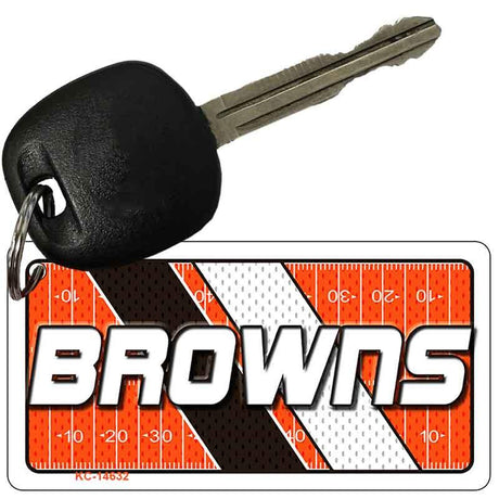 BROWNS Graphic Novelty Aluminum Key Chain KC-14632 2.25" x 1.125" Key Chain (KC)