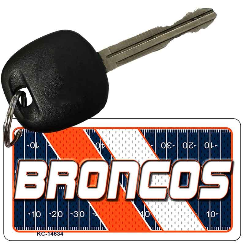 BRONCOS Graphic Novelty Aluminum Key Chain KC-14634 2.25" x 1.125" Key Chain (KC)