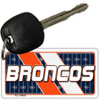 BRONCOS Graphic Novelty Aluminum Key Chain KC-14634 2.25" x 1.125" Key Chain (KC)