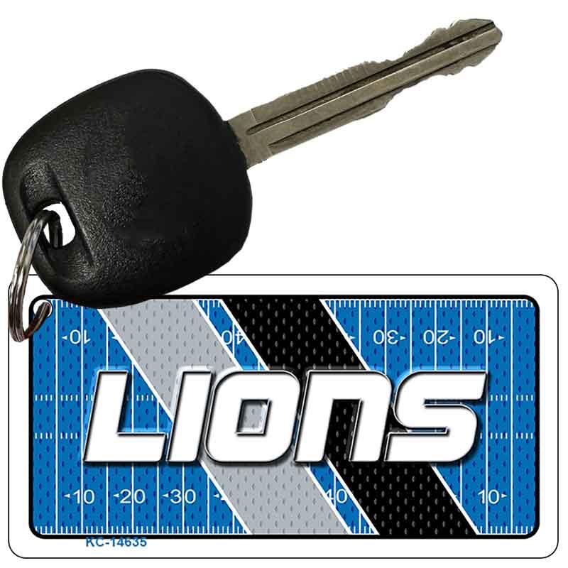 LIONS Graphic Novelty Aluminum Key Chain KC-14635 2.25" x 1.125" Key Chain (KC)