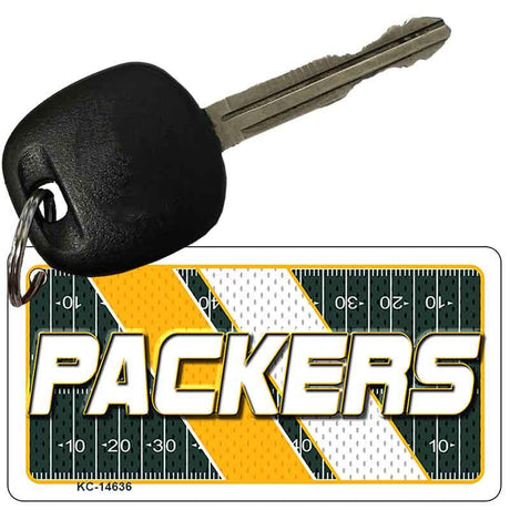 PACKERS Graphic Novelty Aluminum Key Chain KC-14636 2.25" x 1.125" Key Chain (KC)