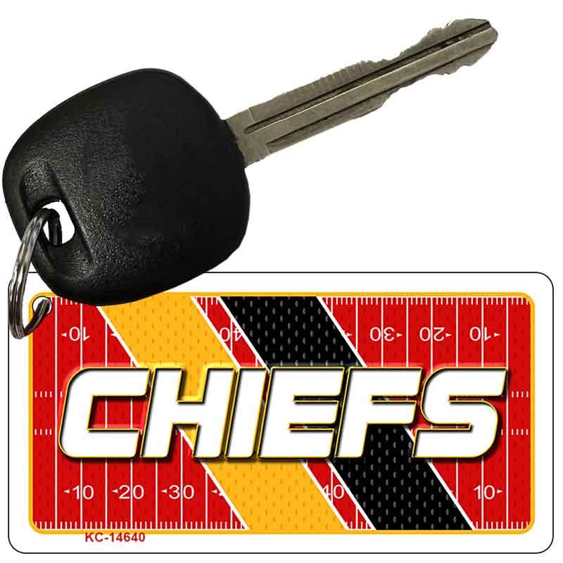 CHIEFS Graphic Novelty Aluminum Key Chain KC-14640 2.25" x 1.125" Key Chain (KC)