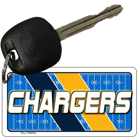 CHARGERS Graphic Novelty Aluminum Key Chain KC-14642 2.25" x 1.125" Key Chain (KC)