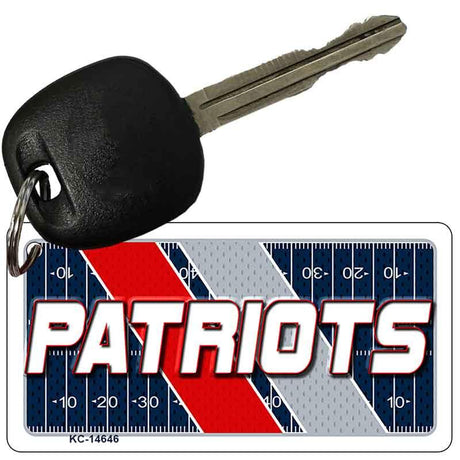PATRIOTS Graphic Novelty Aluminum Key Chain KC-14646 2.25" x 1.125" Key Chain (KC)
