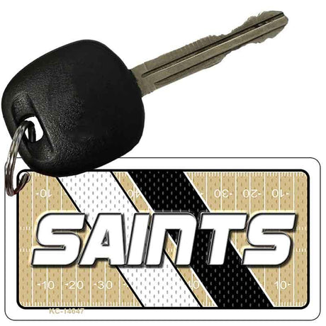 SAINTS Graphic Novelty Aluminum Key Chain KC-14647 2.25" x 1.125" Key Chain (KC)