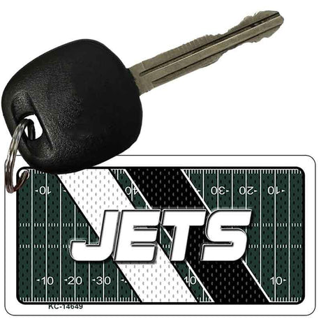 JETS Graphic Novelty Aluminum Key Chain KC-14649 2.25" x 1.125" Key Chain (KC)