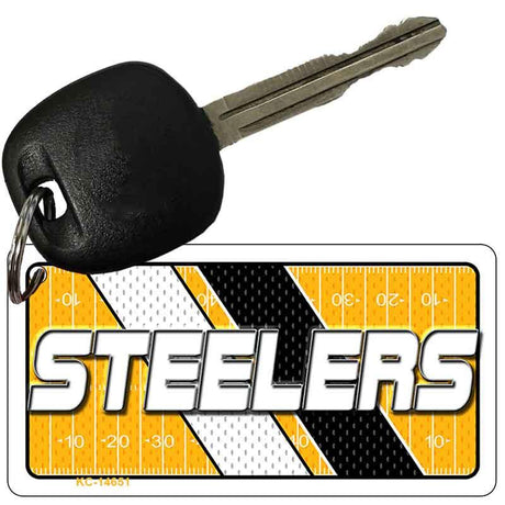 STEELERS Graphic Novelty Aluminum Key Chain KC-14651 2.25" x 1.125" Key Chain (KC)